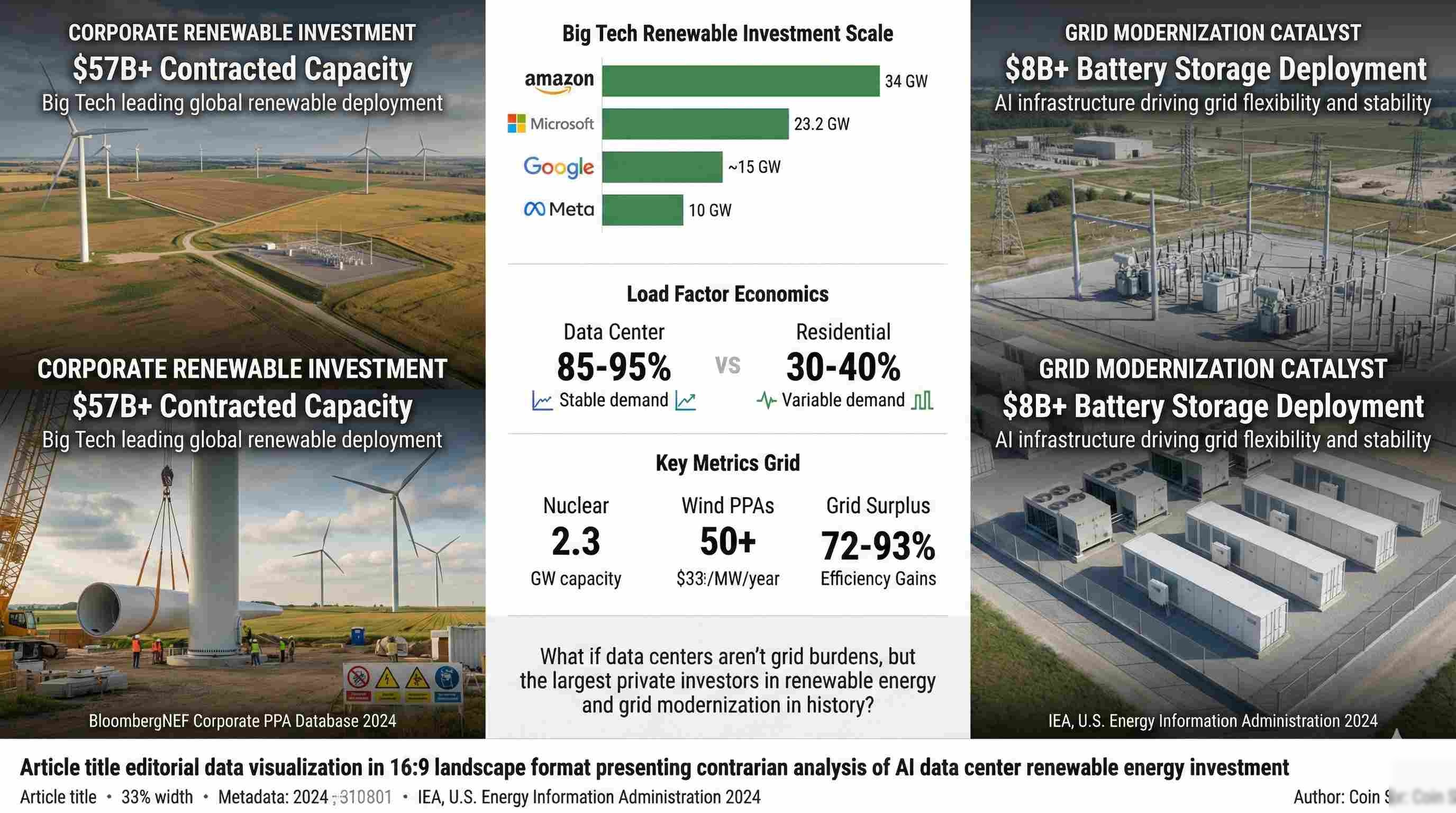 Data Center Renewable Investment and Grid Value Infographic