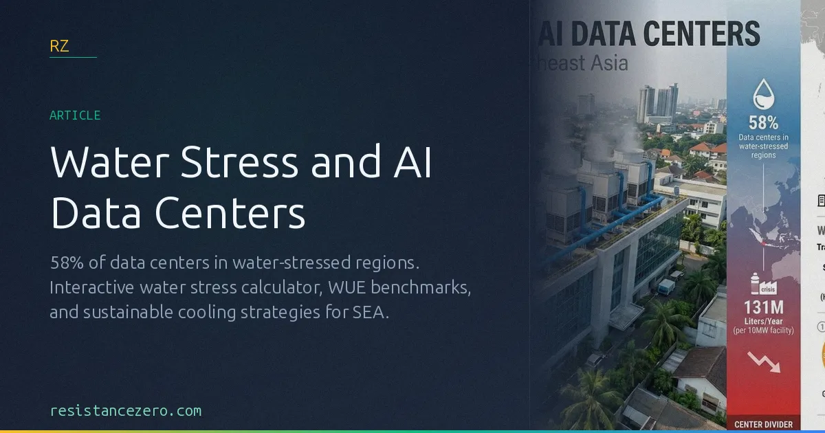Water Stress and AI Data Centers | Southeast Asia | ResistanceZero