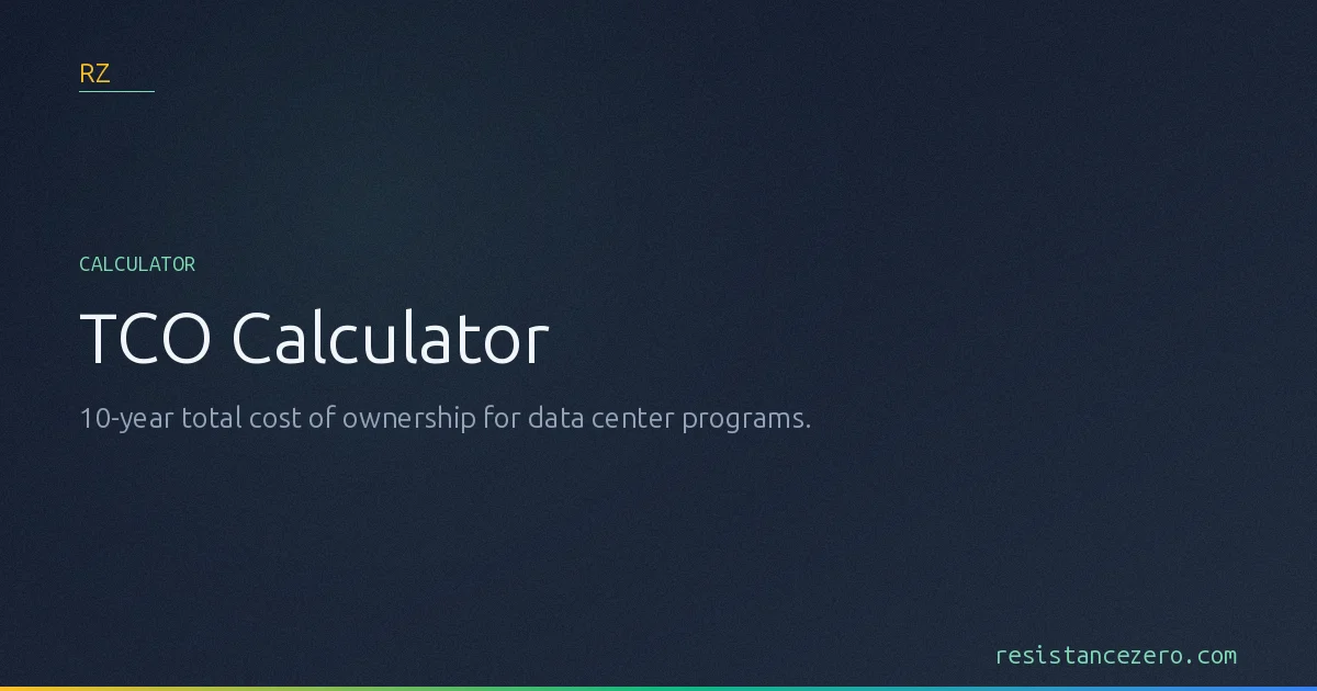 Data Center TCO Calculator — Build vs Colo vs Cloud